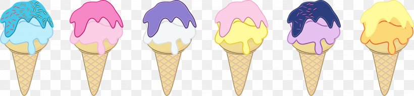 Ice Cream, PNG, 3000x703px, Watercolor, Baking Cup, Cake Decorating Supply, Dairy, Dessert Download Free