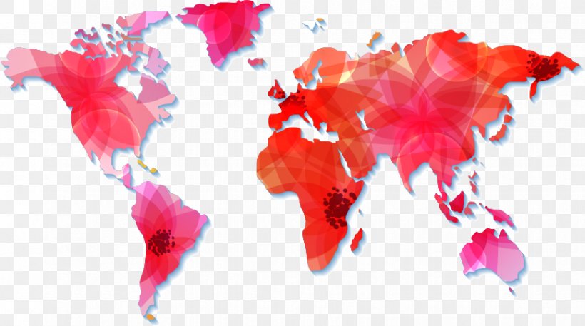 Globe World Map, PNG, 868x484px, Globe, Border, Flower, Magenta, Map Download Free