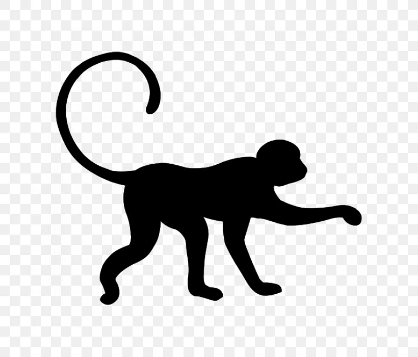 Primate Monkey Tree Care Chimpanzee Sticker, PNG, 700x700px, Primate, Animal Figure, Big Cats, Black, Black And White Download Free