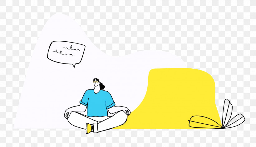 Chair Furniture Sitting Yellow Cartoon, PNG, 2500x1443px, Happy Life, Cartoon, Chair, Diagram, Furniture Download Free