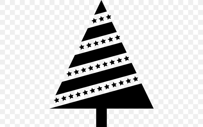 Christmas Tree Shape Triangle, PNG, 512x512px, Christmas Tree, Black And White, Christmas, Christmas Decoration, Cone Download Free