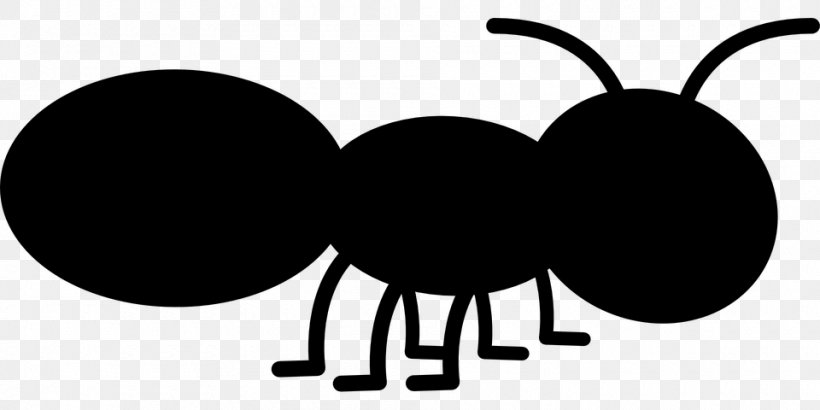 Clip Art Ant Free Content Insect Graphics, PNG, 960x480px, Ant, Antenna, Black, Blackandwhite, Cartoon Download Free
