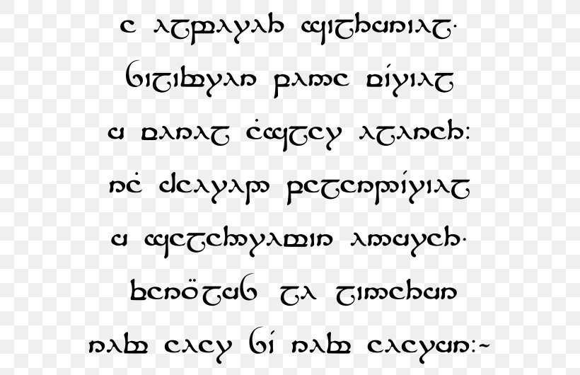 The Lord Of The Rings A Elbereth Gilthoniel Tengwar Quenya Sindarin, PNG, 589x530px, Lord Of The Rings, Area, Black And White, Black Speech, Calligraphy Download Free