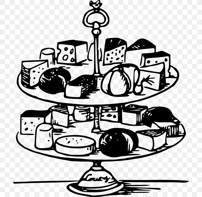 Cream Cheese Food Platter Clip Art, PNG, 715x800px, Cream, Art, Artwork, Black And White, Cake Download Free
