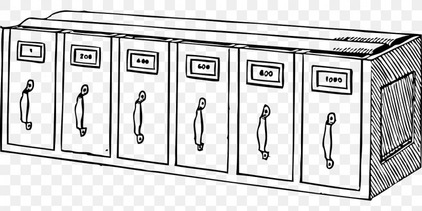 cupboard black and white clipart