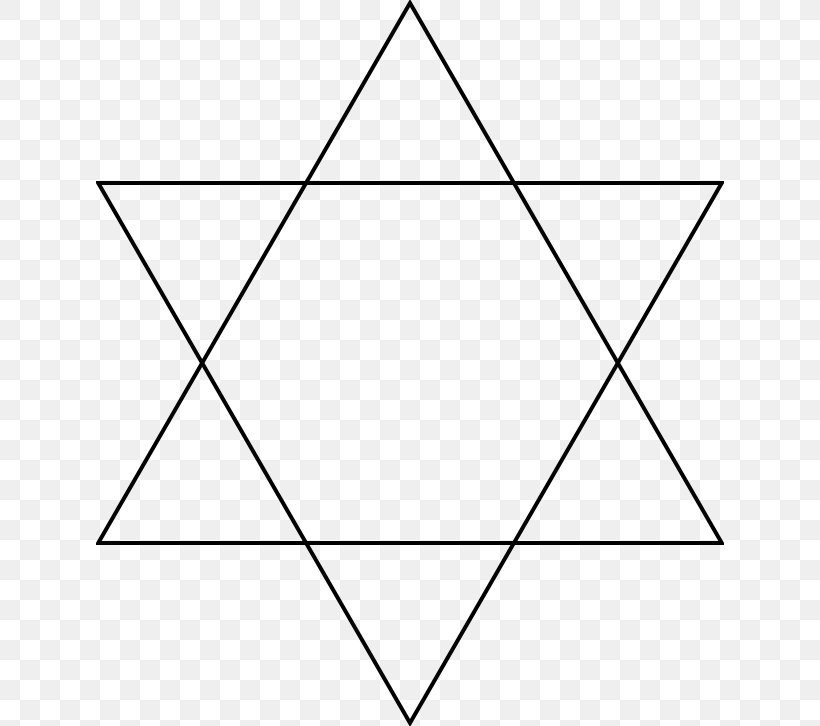 Hexagram Star Polygon Equilateral Triangle Star Of David, PNG, 628x726px, Hexagram, Area, Black, Black And White, Diagram Download Free