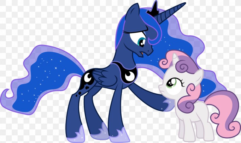 Pony Princess Luna Sweetie Belle Horse DeviantArt, PNG, 1024x607px, Watercolor, Cartoon, Flower, Frame, Heart Download Free