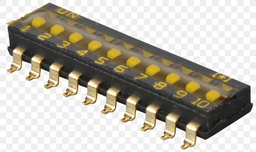 Electronic Component DIP Switch Electrical Switches Surface-mount Technology Electronics, PNG, 1460x868px, Electronic Component, Circuit Component, Dip Switch, Dual Inline Package, Electrical Connector Download Free