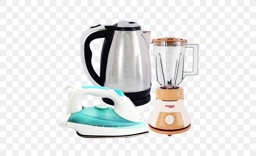 Mixer Electric Kettle Blender Clothes Iron, PNG, 500x500px, Mixer, Blender, Clothes Iron, Cordless, Electric Kettle Download Free