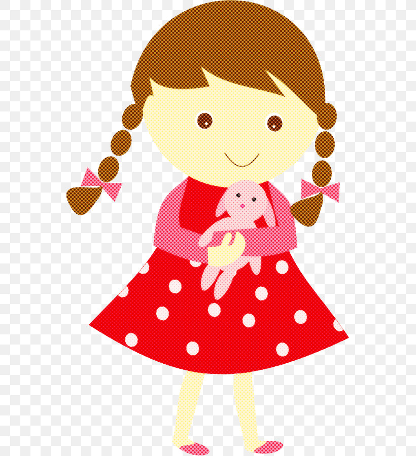 Polka Dot, PNG, 559x900px, Cartoon, Doll, Pink, Polka Dot Download Free