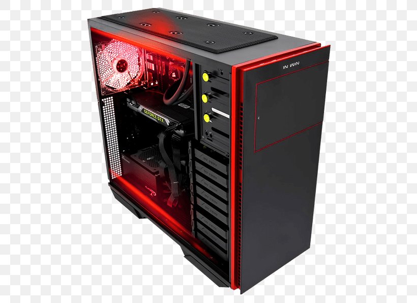 Computer Cases & Housings Graphics Cards & Video Adapters In Win Development Gaming Computer ATX, PNG, 700x595px, Computer Cases Housings, Atx, Computer, Computer Case, Computer Component Download Free