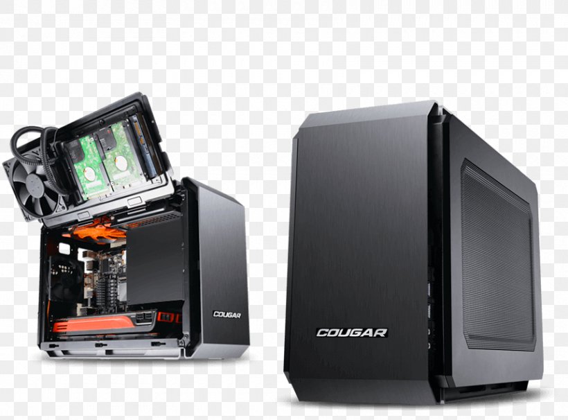Computer Cases & Housings Power Supply Unit Cougar QBX No Power Supply Mini-Itx Case, PNG, 860x636px, Computer Cases Housings, Atx, Computer, Computer Cooling, Electronic Device Download Free