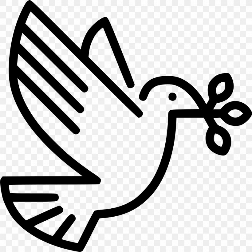 Symbol Columbidae Dove, PNG, 981x982px, Symbol, Area, Black And White, Columbidae, Dove Download Free