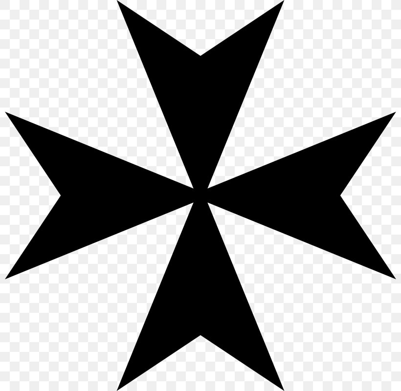 Maltese Dog Maltese Cross Symbol Clip Art, PNG, 800x800px, Maltese Dog, Black And White, Cross, Cross And Crown, Cross Pattxe9e Download Free