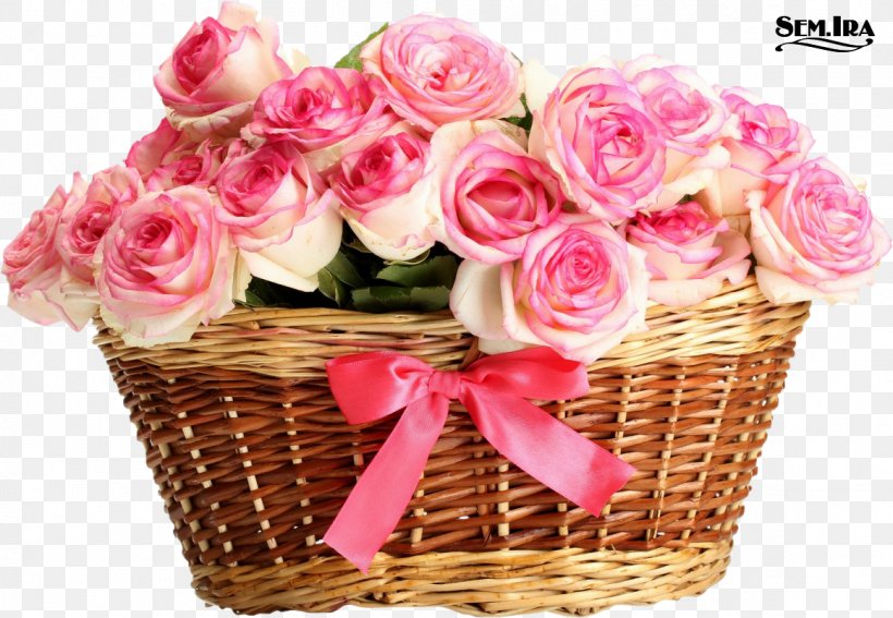 Basket Rose Flower Bouquet Pink, PNG, 1161x804px, Basket, Artificial Flower, Color, Cut Flowers, Floral Design Download Free