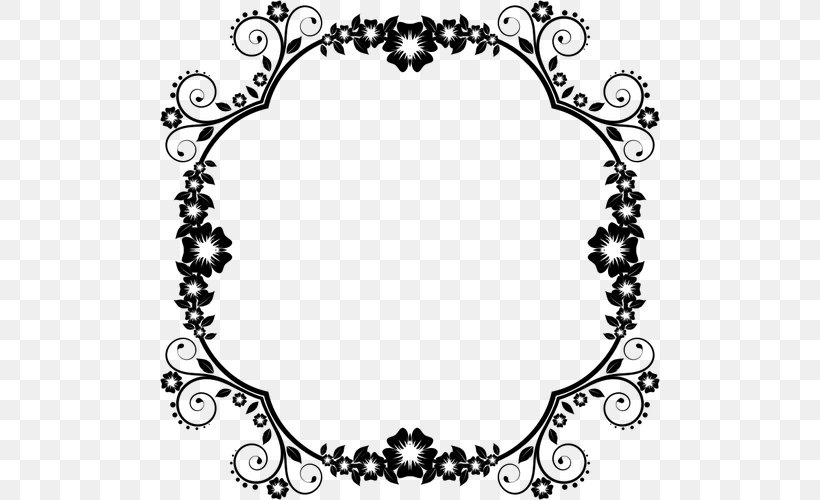 Clip Art, PNG, 500x500px, Flower, Area, Artwork, Black And White, Body Jewelry Download Free