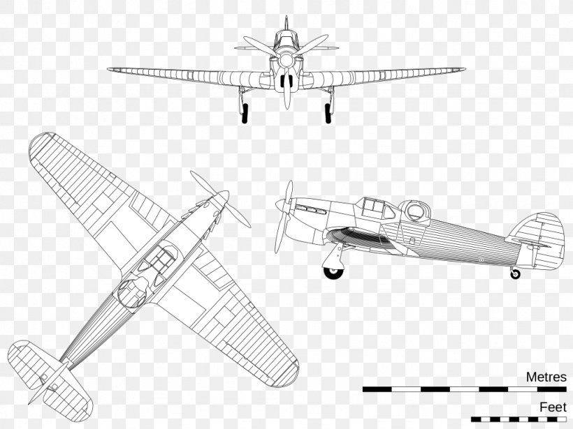 Propeller Aircraft Drawing Hawker Hotspur Aerospace Engineering, PNG