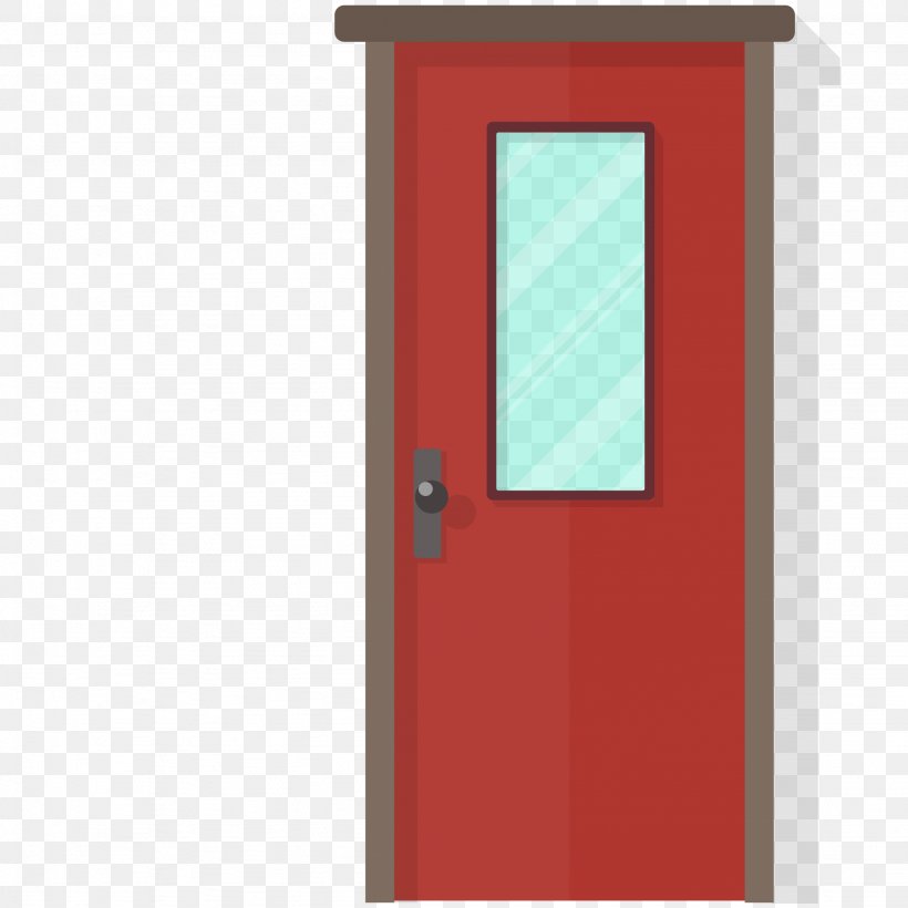 Red Flat Design Designer, PNG, 2048x2048px, Red, Designer, Door, Flat Design, Home Door Download Free