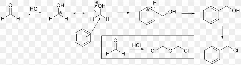 Blanc Chloromethylation Chemical Reaction Catalysis Organic Chemistry Lewis Acids And Bases, PNG, 1924x521px, Blanc Chloromethylation, Area, Aromatic Hydrocarbon, Auto Part, Black And White Download Free