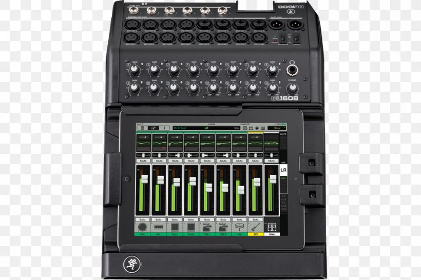 Mackie DL1608 Audio Mixers Digital Mixing Console Mackie DL806, PNG, 948x632px, Mackie Dl1608, Audio Mixers, Digital Mixing Console, Electronic Component, Electronic Device Download Free