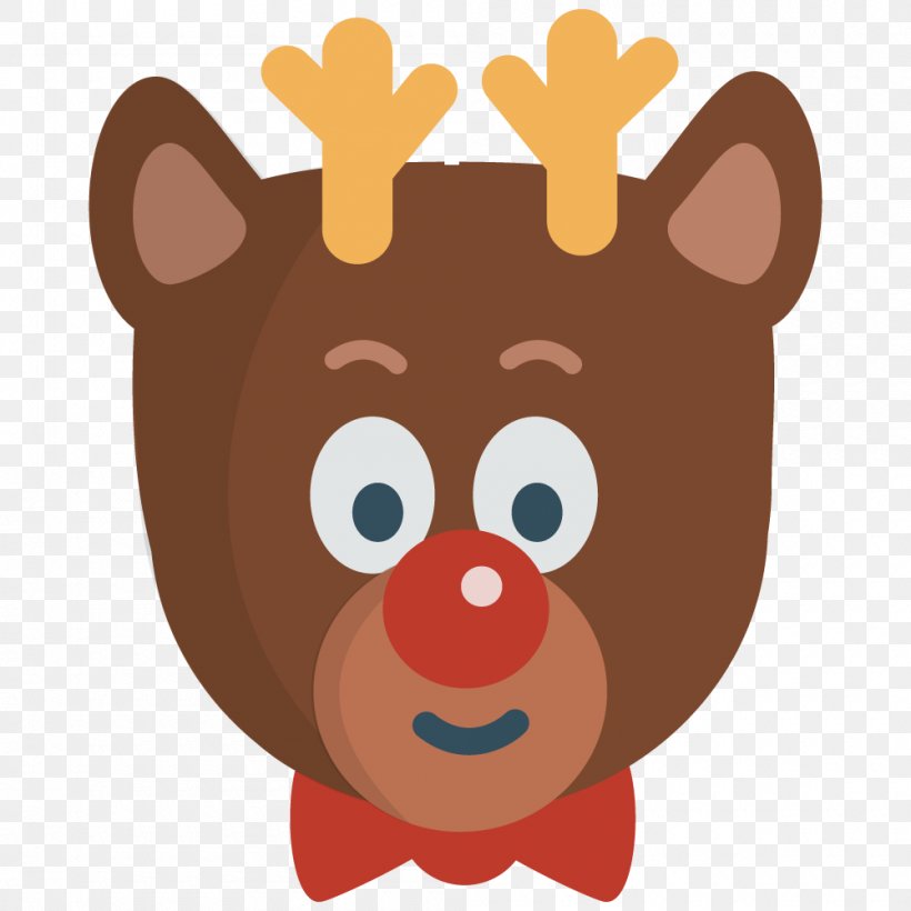 Rudolph Reindeer Santa Claus Clip Art, PNG, 1000x1000px, Rudolph, Art, Cartoon, Christmas, Cuteness Download Free