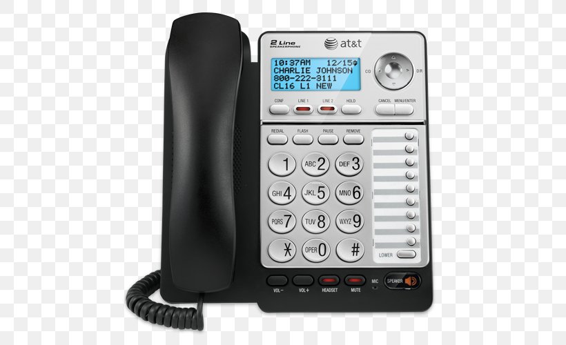Cordless Telephone Speakerphone AT&T Caller ID, PNG, 500x500px, Telephone, Answering Machine, Att, Call Waiting, Caller Id Download Free