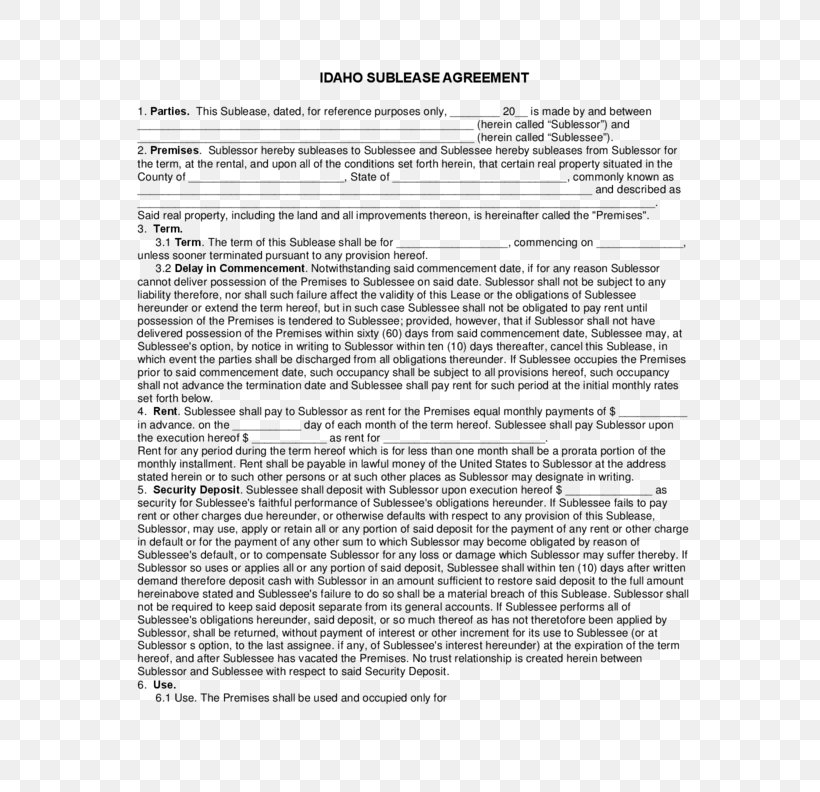 Document Template Rental Agreement Form Contract, PNG, 612x792px, Document, Addendum, Area, Black And White, Contract Download Free