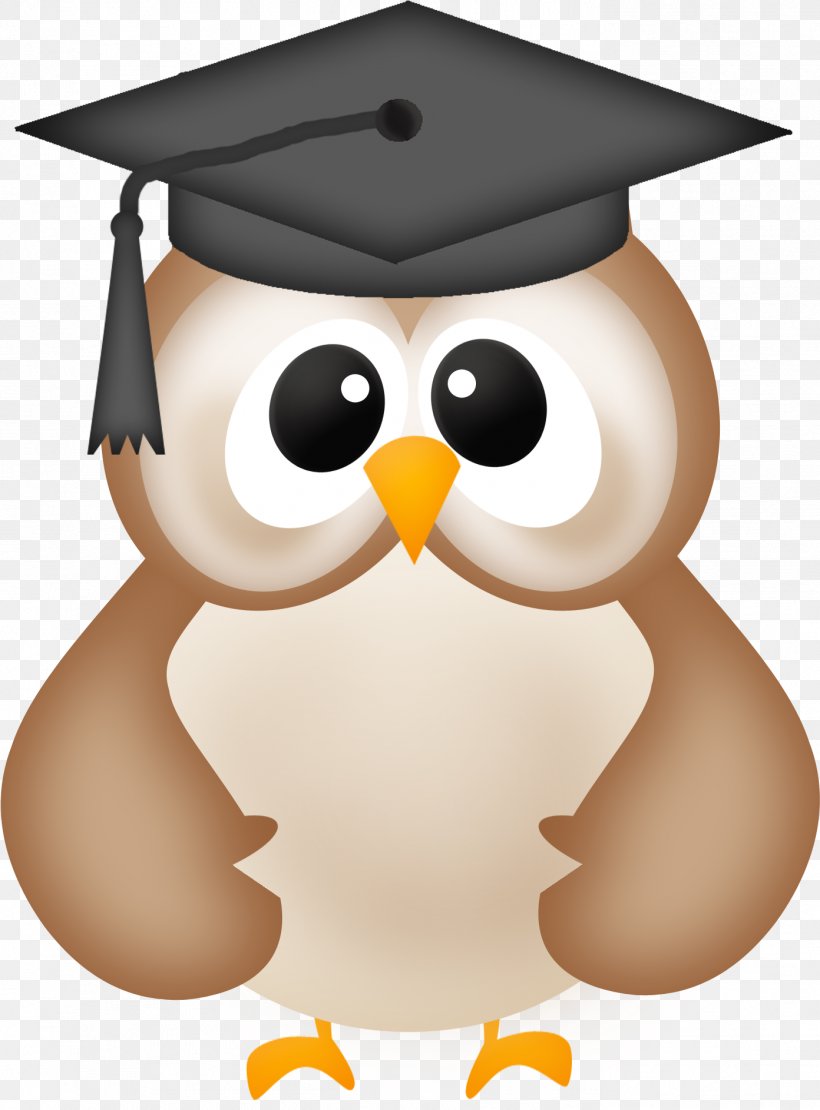 Graduation Ceremony Clip Art Owl Graduate University, PNG, 1392x1885px, Graduation Ceremony, Beak, Bird, Bird Of Prey, Cartoon Download Free