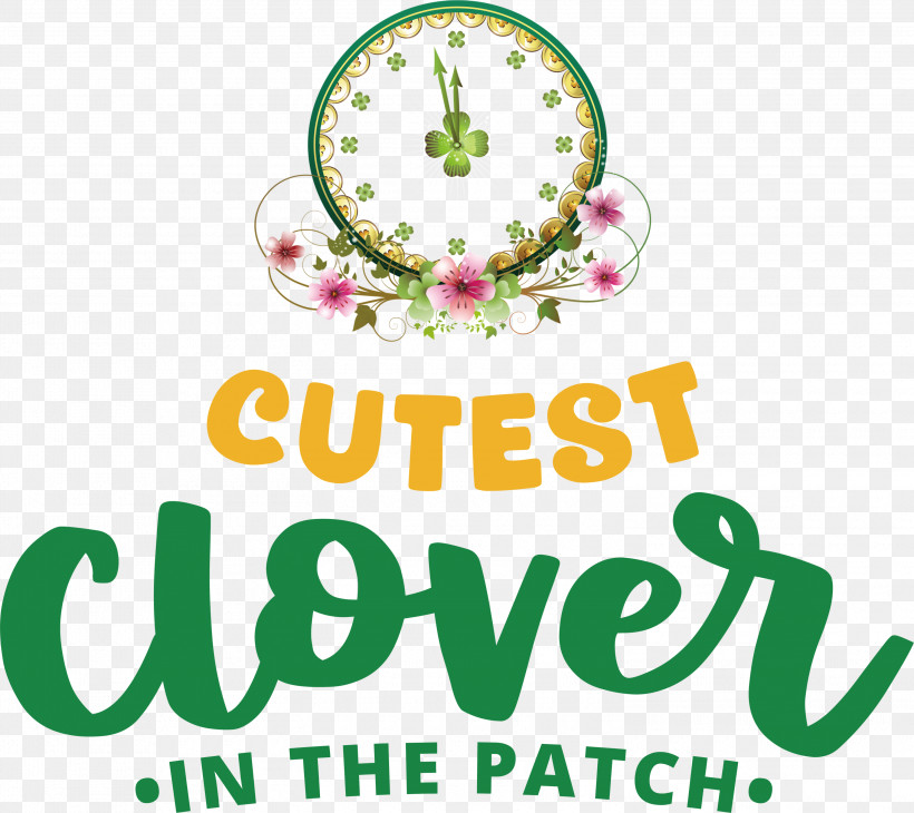 Cutest Clover Saint Patrick Patricks Day, PNG, 3000x2671px, Saint Patrick, Behavior, Flower, Green, Line Download Free