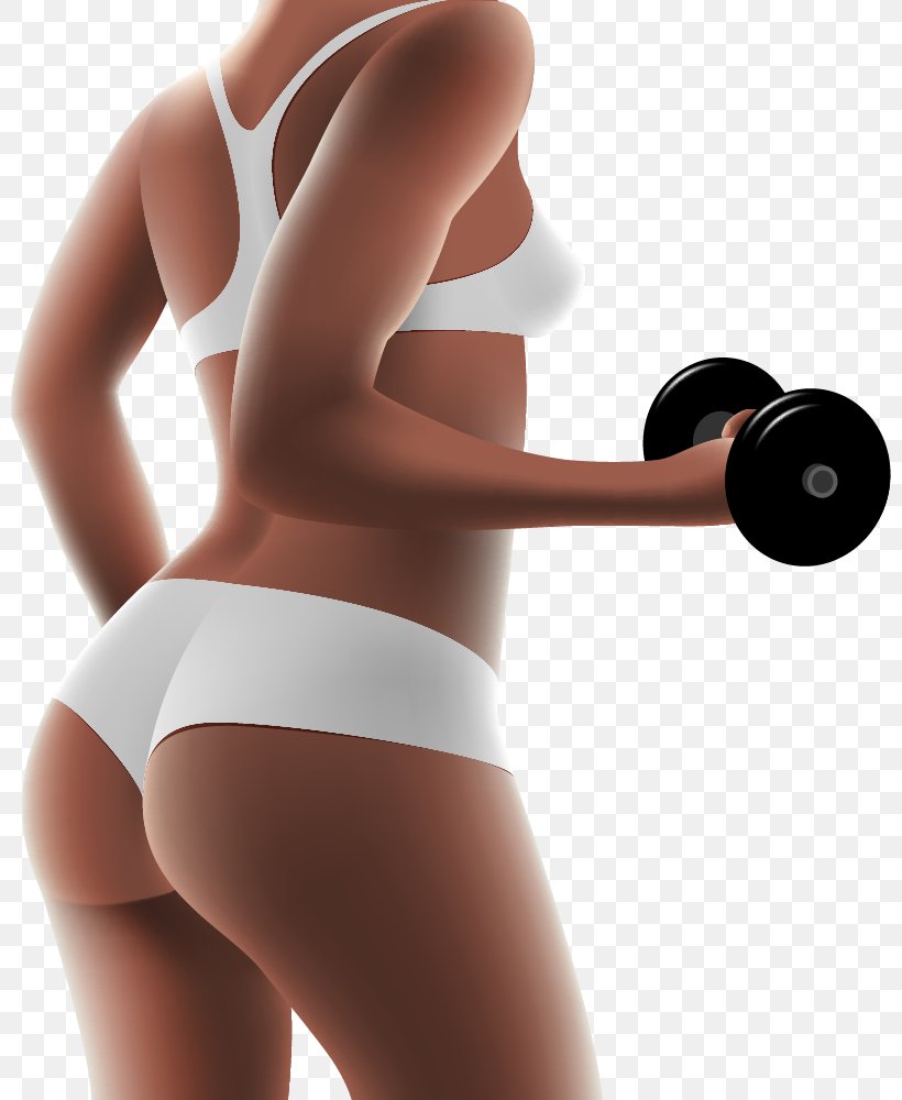 Physical Fitness Woman Dumbbell, PNG, 801x1000px, Watercolor, Cartoon, Flower, Frame, Heart Download Free