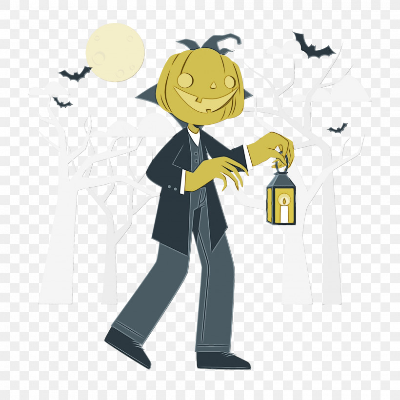 Character Cartoon Yellow Joint Uniform, PNG, 2000x2000px, Halloween, Cartoon, Character, Character Created By, Hm Download Free