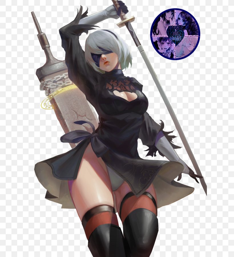 Nier: Automata Rendering 0, PNG, 630x900px, Watercolor, Cartoon, Flower, Frame, Heart Download Free