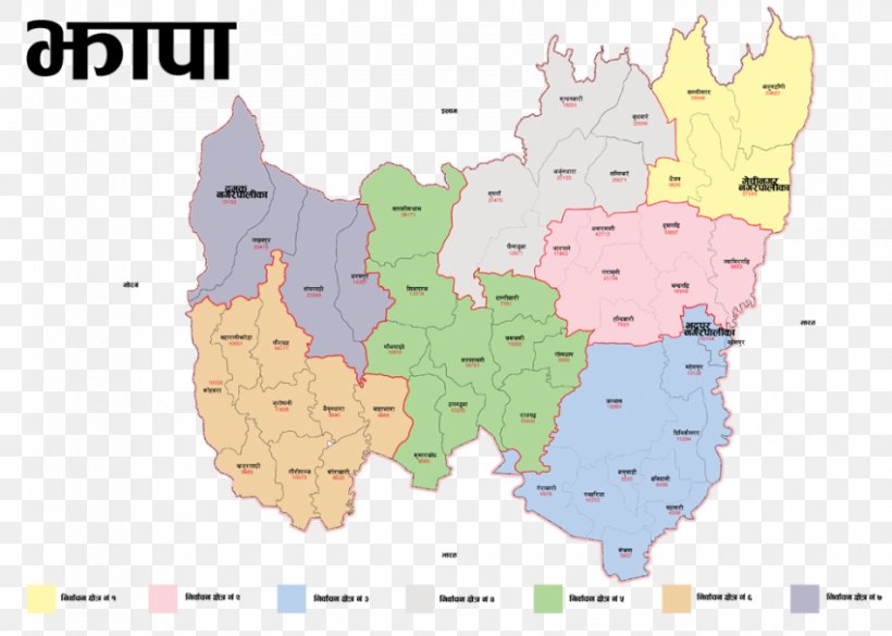 Provinces Of Nepal Kachankawal Bhadrapur, Mechi Arjundhara Municipality Nepalese Legislative Election, 2017, PNG, 850x607px, Nepalese Legislative Election 2017, Area, Ashadha, Ecoregion, Map Download Free