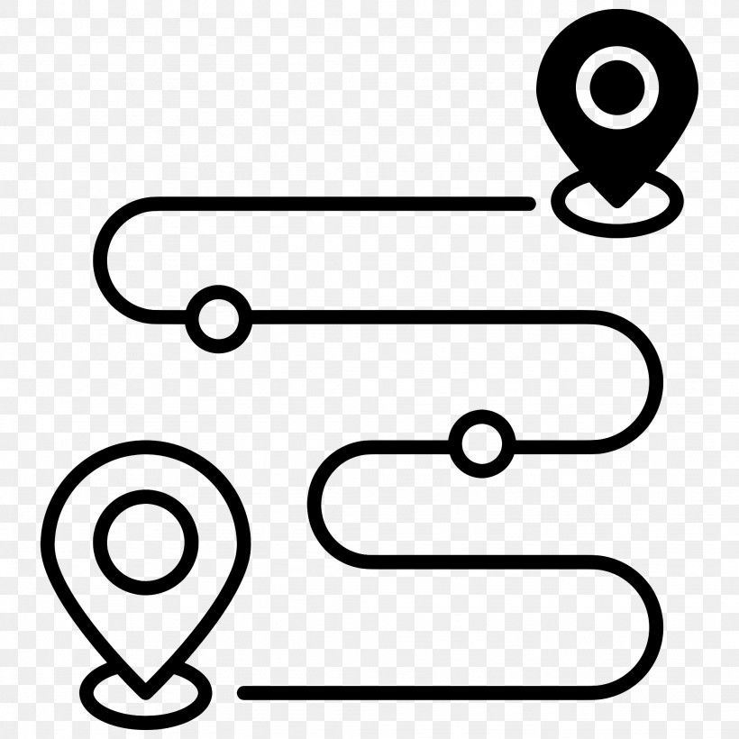 Roadmap - Simple Route Map With Locations, PNG, 2048x2048px, Roadmap ...