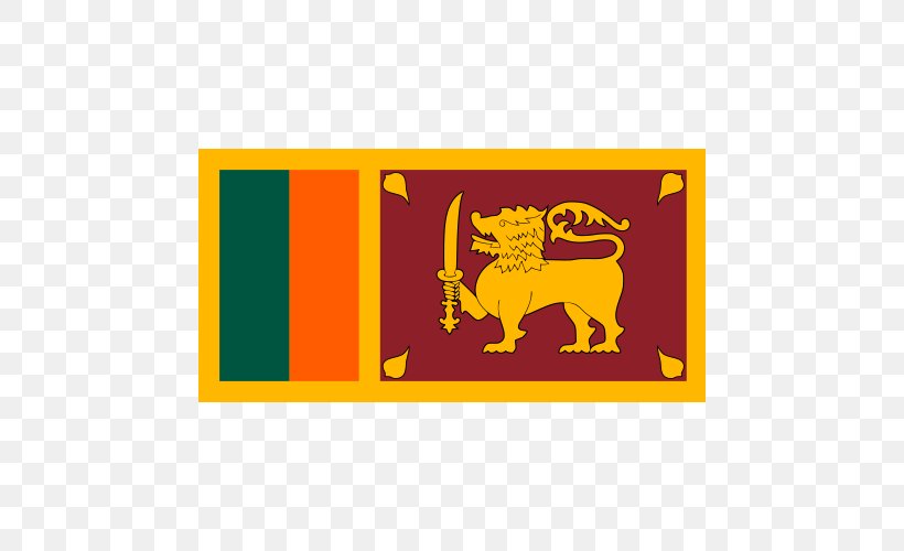 Flag Of Sri Lanka National Flag National Symbol, PNG, 500x500px, Sri Lanka, Abziehtattoo, Area, Brand, Flag Download Free