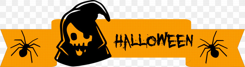 Happy Halloween Banner, PNG, 3935x1075px, Happy Halloween Banner, Insect, Logo, Meter, Pollinator Download Free