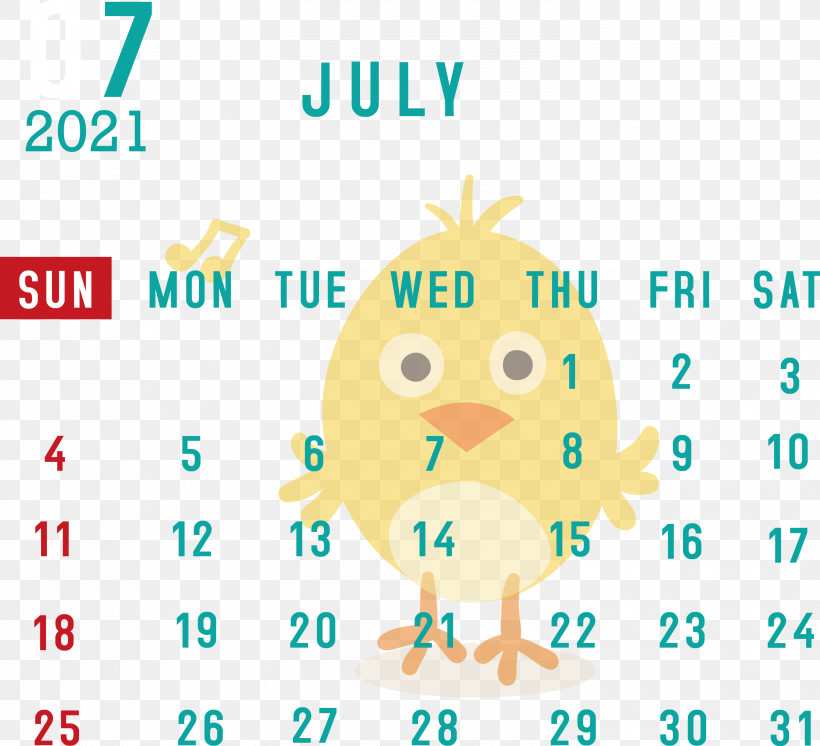 July 2021 Calendar July Calendar 2021 Calendar, PNG, 3000x2731px, 2021 Calendar, July Calendar, Cartoon, Diagram, Emoticon Download Free
