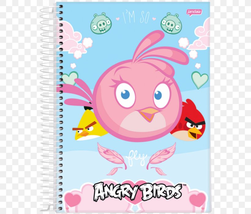 Notebook Paper Caderno Universitário Espiral Capa Dura 1x1 96 Folhas Jandaia Angry Birds, PNG, 700x700px, Watercolor, Cartoon, Flower, Frame, Heart Download Free