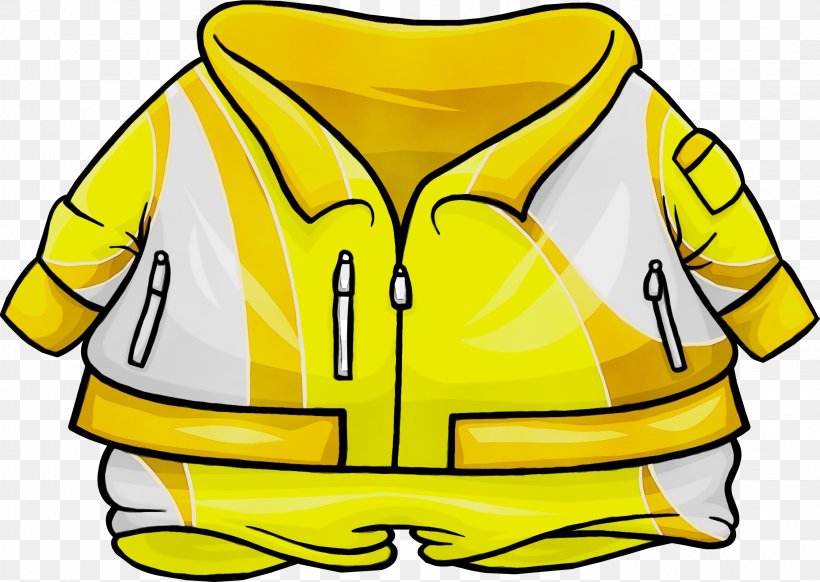 White Yellow Clothing Clip Art Outerwear, PNG, 2246x1595px, Watercolor, Clothing, Jacket, Outerwear, Paint Download Free