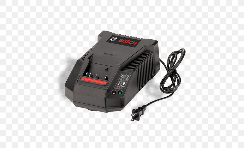 Battery Charger Lithium-ion Battery Cordless Electric Battery, PNG, 500x500px, Battery Charger, Ac Adapter, Bosch Power Tools, Computer Component, Cordless Download Free