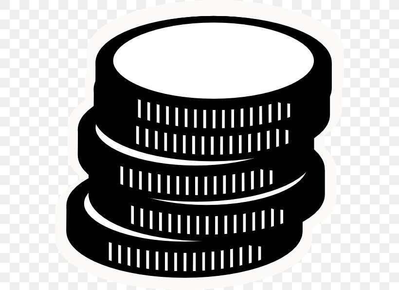 Coin Clip Art, PNG, 594x596px, Coin, Black And White, Gold Coin, Money, Monochrome Photography Download Free