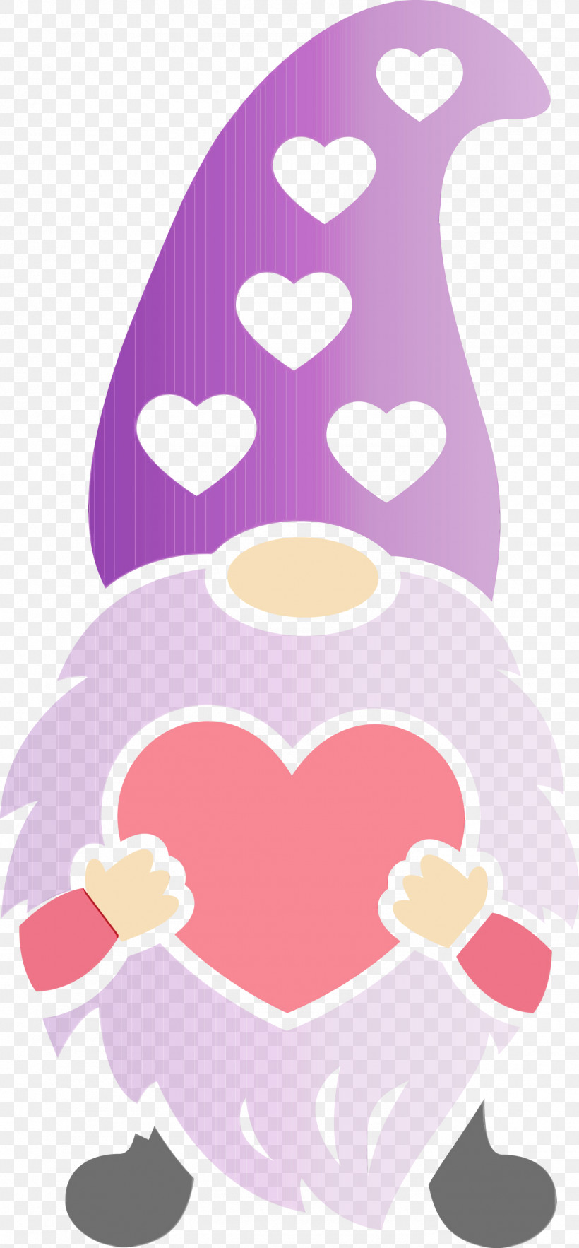 Pink Heart Cartoon Nose Love, PNG, 1392x2999px, Gnome, Cartoon, Heart, Love, Loving Download Free