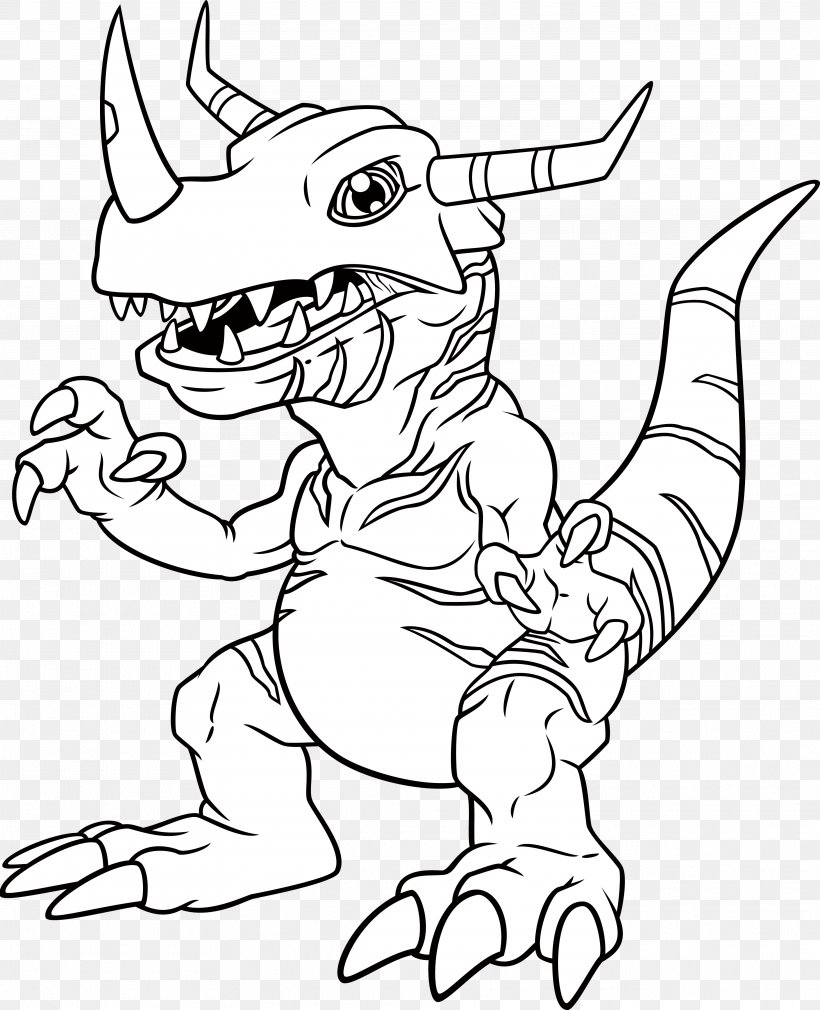 Coloring Book Agumon Digimon Masters, PNG, 3641x4485px, Coloring Book, Agumon, Art, Artwork, Black And White Download Free