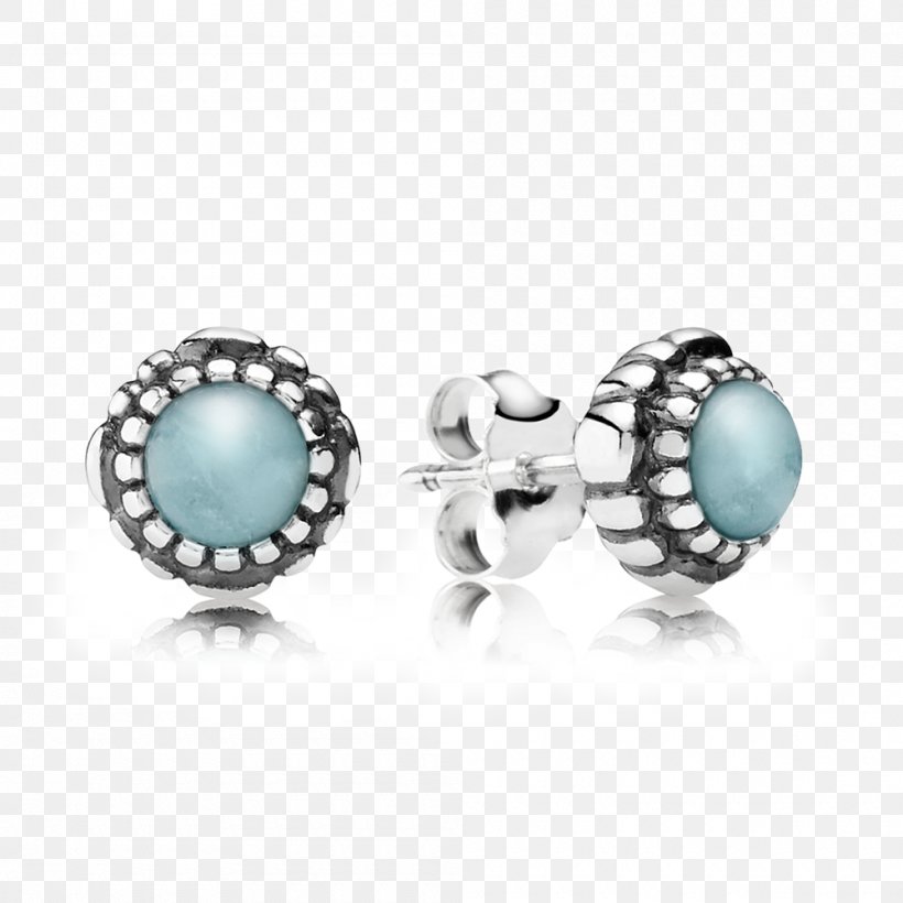Earring Birthstone Pandora Jewellery, PNG, 1000x1000px, Earring, Aquamarine, Birthstone, Body Jewelry, Bracelet Download Free