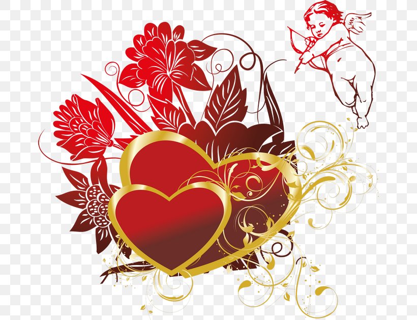 Valentine's Day Love Sticker Friendship Clip Art, PNG, 670x629px, Love, Advertising, Cupid, Floral Design, Flower Download Free