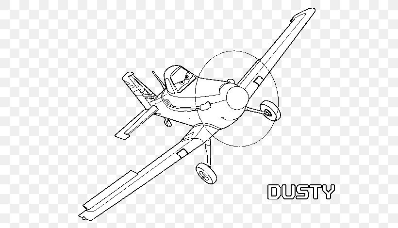 Dusty Crophopper Airplane Line Art Drawing Coloring Book, PNG, 600x470px, Dusty Crophopper, Airplane, Artwork, Auto Part, Black And White Download Free