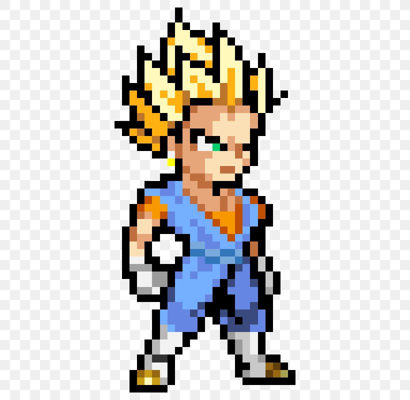 Goku Vegeta Vegerot Pixel Art Png 500x800px Goku Art