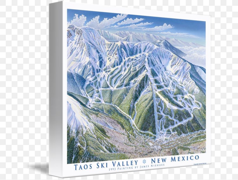 Taos Ski Valley Trail Map Gallery Wrap Canvas Photography, PNG, 650x621px, Taos Ski Valley, Art, Canvas, Ecosystem, Gallery Wrap Download Free