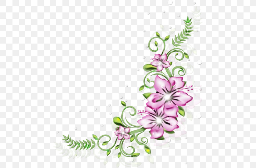 Floral Design, PNG, 480x540px, Watercolor, Floral Design, Flower, Paint, Pink Download Free