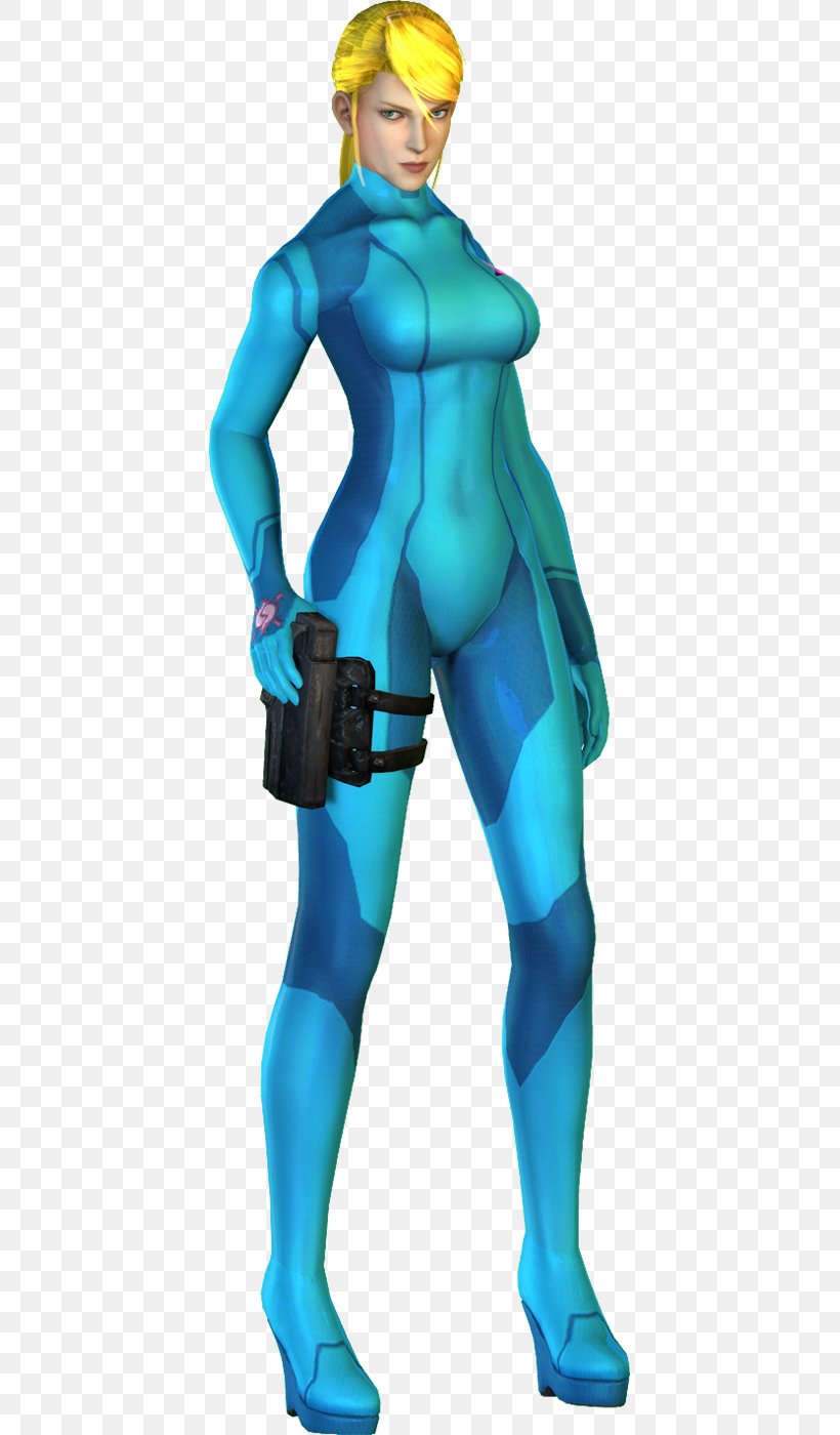 Metroid: Other M Metroid: Zero Mission Super Smash Bros. For Nintendo 3DS And Wii U Metroid Prime Samus Aran, PNG, 411x1400px, Metroid Other M, Action Figure, Clothing, Costume, Electric Blue Download Free